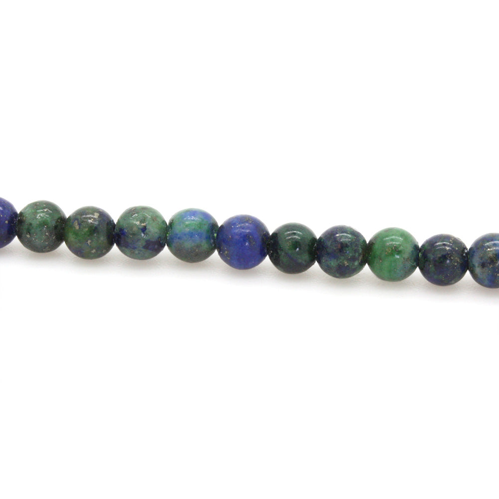 Chrysocolla Smooth Round Beads 4mm - Strand of 35cm