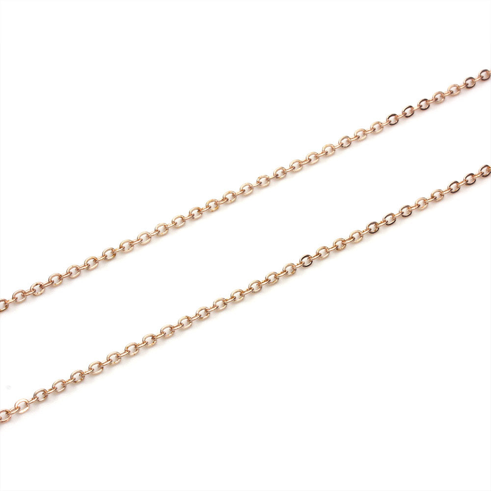 Trace Chain Rose Gold Plated 2mm -Pack of 1m