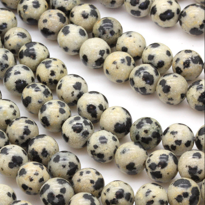 Dalmatian Jasper Rounds 6mm - 35cm Strand