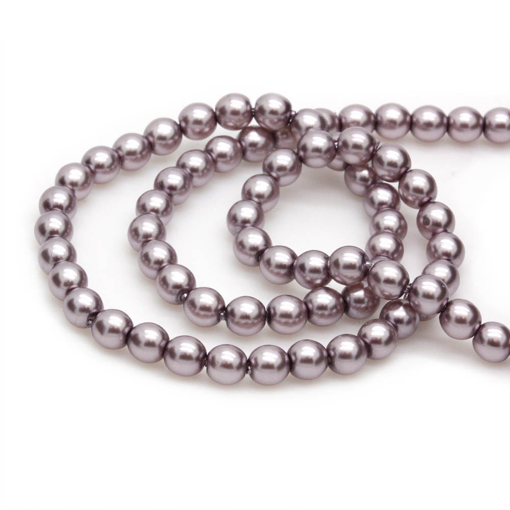 Pearl Dusky Mauve Glass Round 4mm-Pack of 200