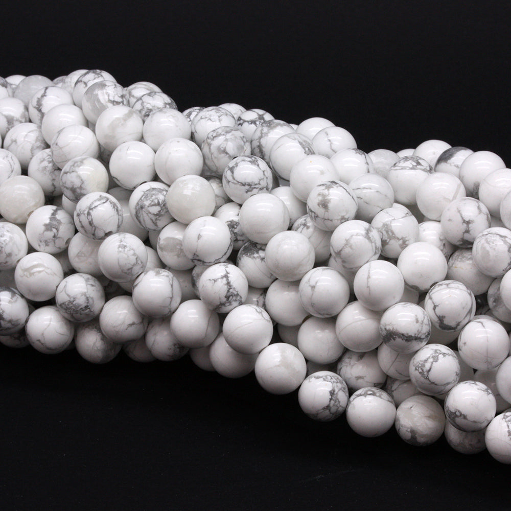 Howlite Round Beads 8mm - 35cm Strand