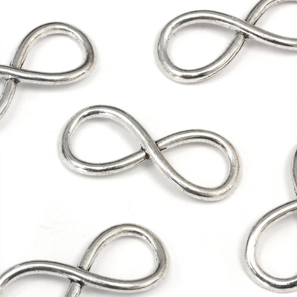 Infinity Loop Antique Silver 29x12mm - Pack of 20