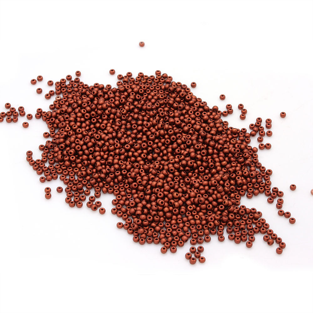 Czech Matte Metallic Red Gold Rocaille/Seed 11/0 - Pack of 50g