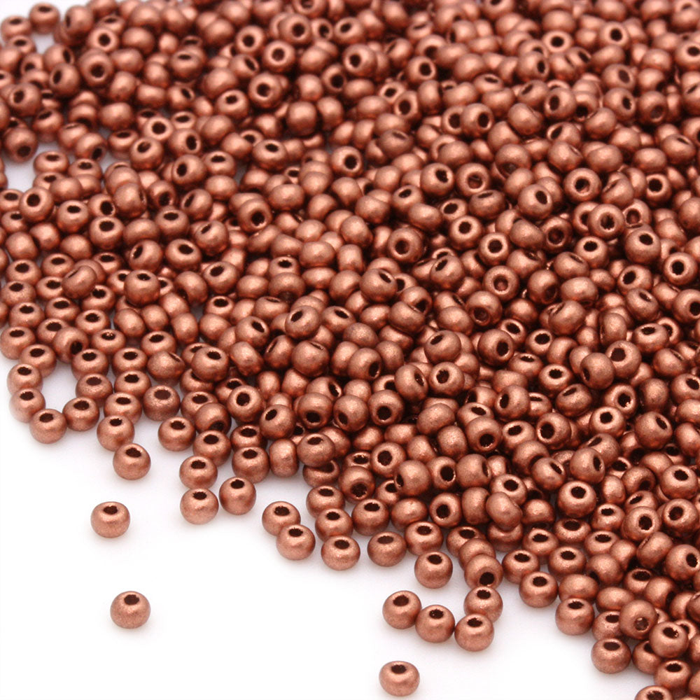 Czech Matte Metallic Copper Rocaille/Seed 11/0 - Pack of 50g