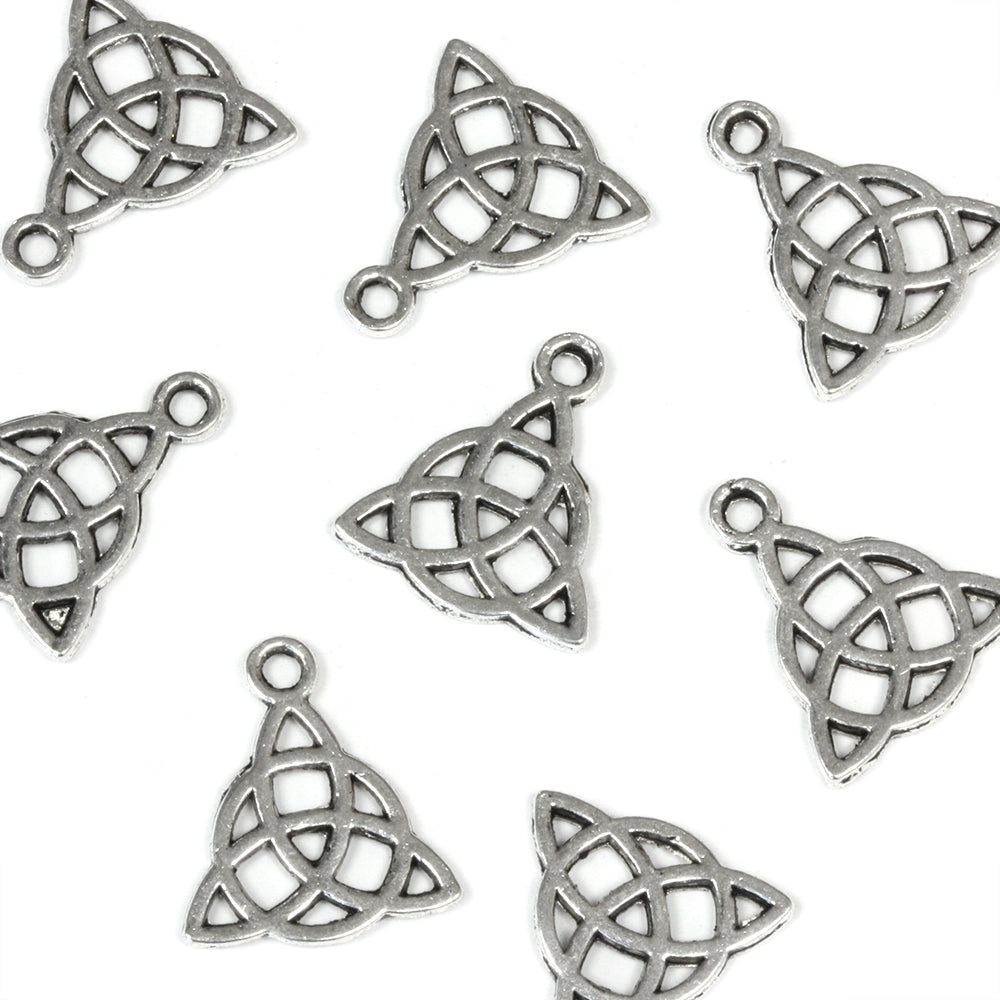 Triquetra Charm Antique Silver 14.5x16.5mm - Pack of 30