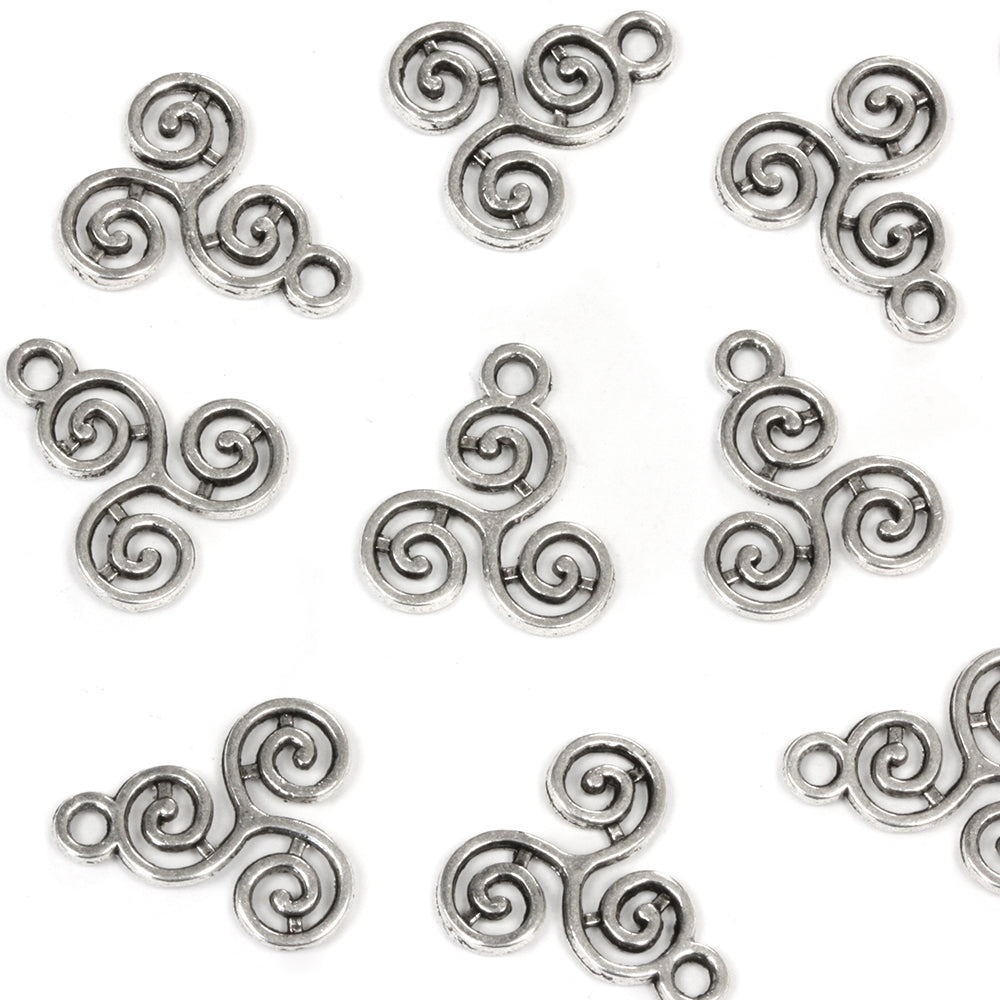 Triskelion Pendant Antique Silver 16x13.5mm - Pack of 65