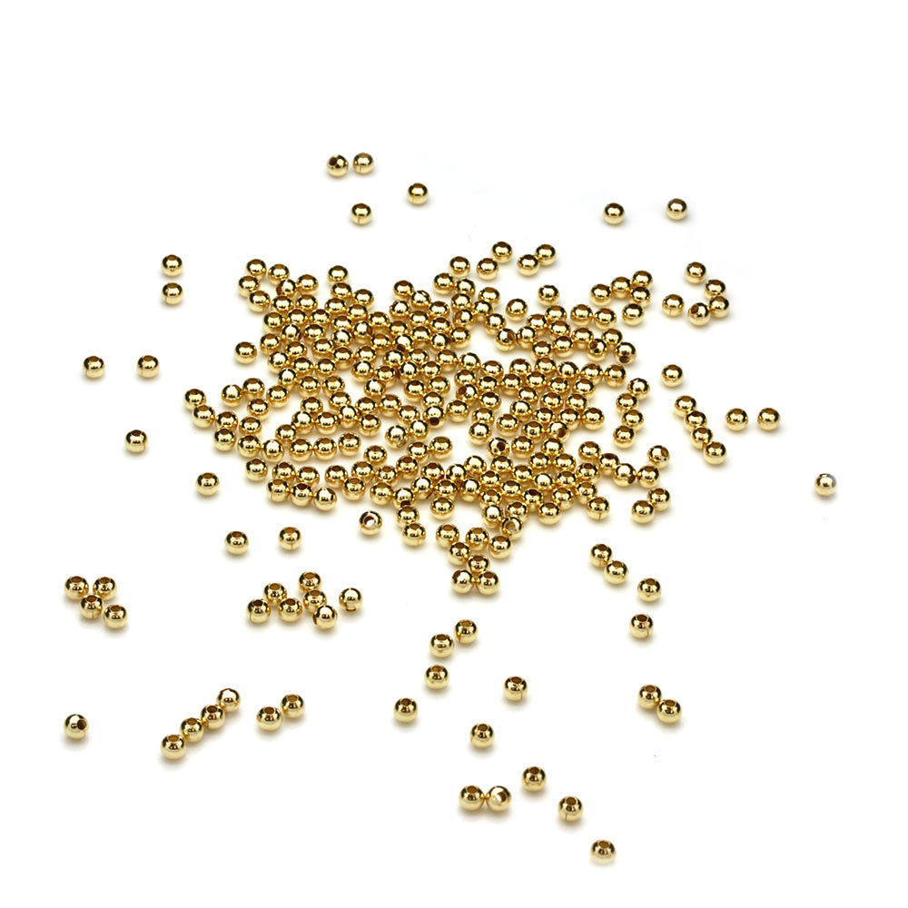 Gold Plated Brass Round 3mm - Pack of 20