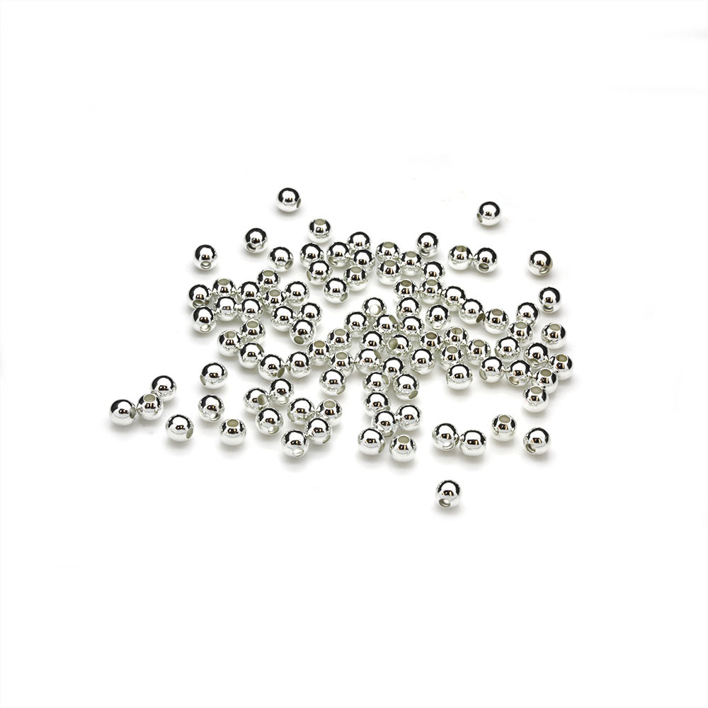 Silver Plated Brass Round 6.5mm - Pack of 100