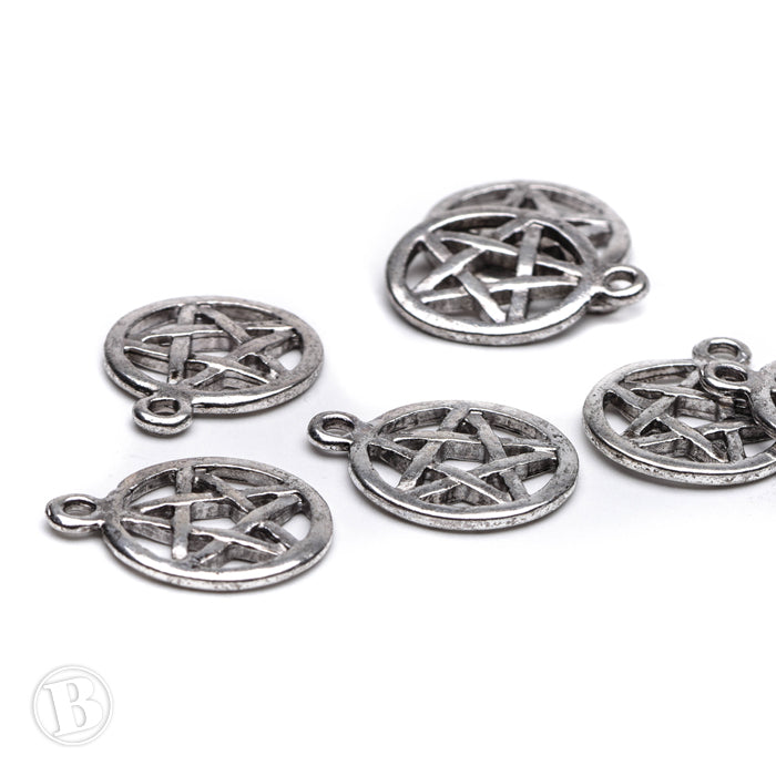 Pentagram Antique Silver 16.5mm - Pack of 20