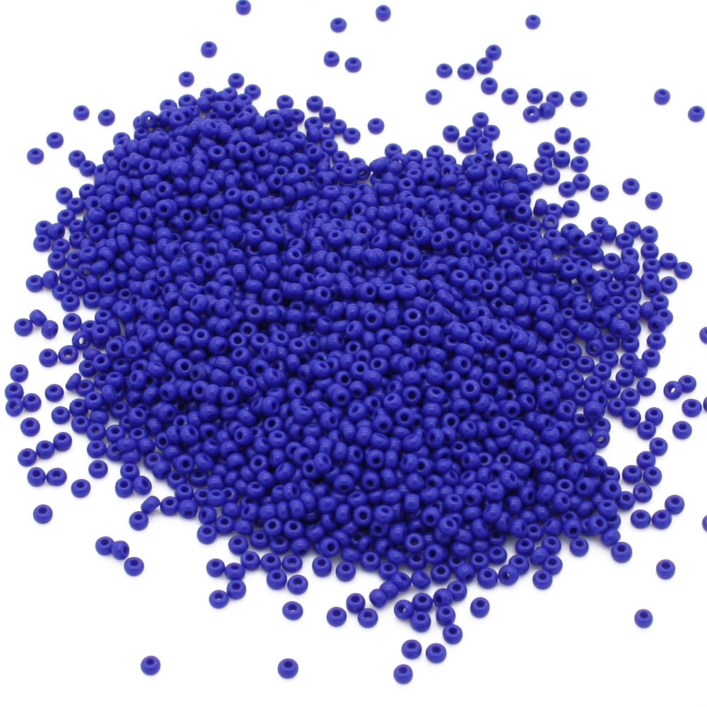 Opaque Czech Royal Blue Glass Rocaille/Seed 11/0-Pack of 100g