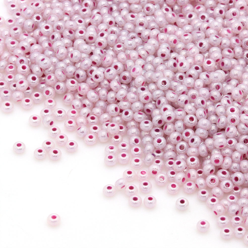 Pearlescent Czech Pink Glass Rocaille/Seed 11/0 Pack of 5g