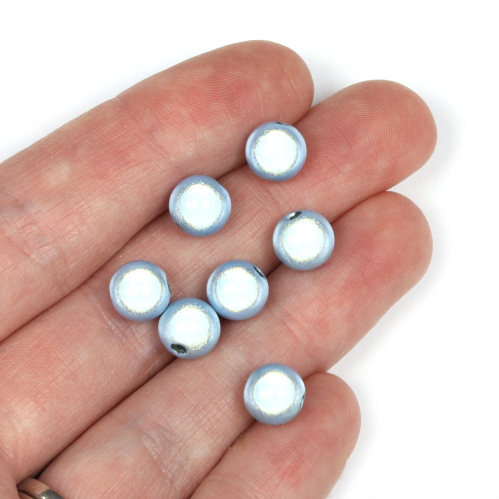 Miracle Bead Light Blue Plastic Round 8mm - Pack of 100