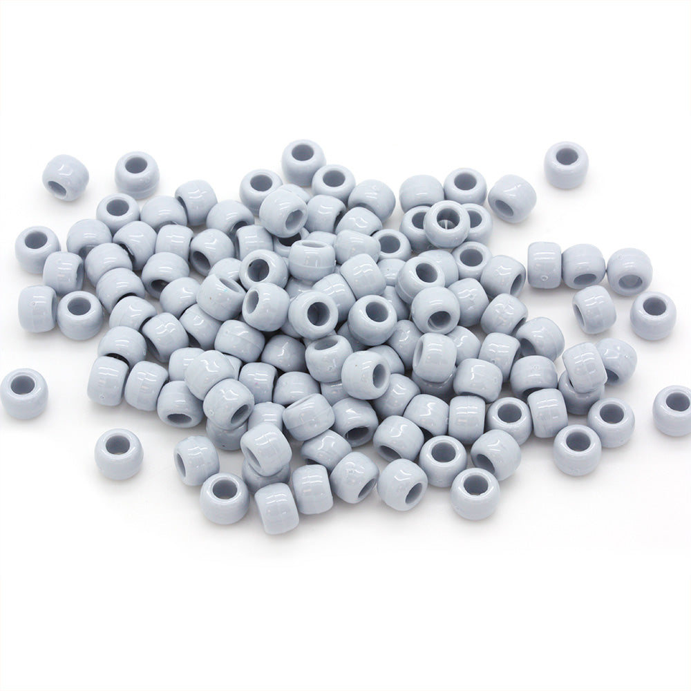 kids plastic grey coloured  pony beads with large holes