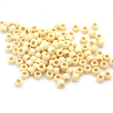 kids plastic cream coloured  pony beads with large holes