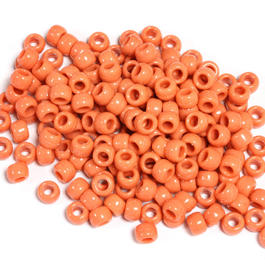 kids plastic coral coloured  pony beads with large holes