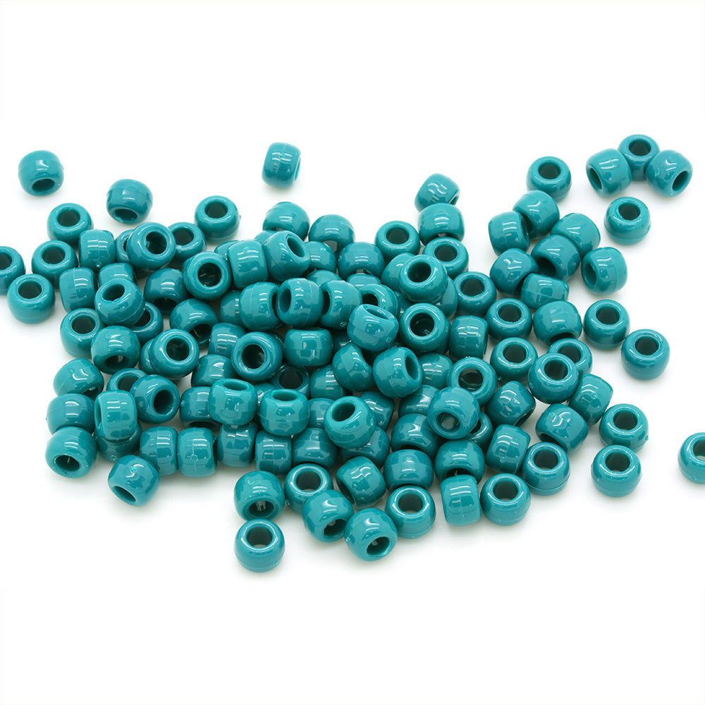 kids plastic turquoise coloured  pony beads with large holes