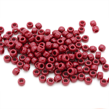 kids plastic burgundy coloured  pony beads with large holes