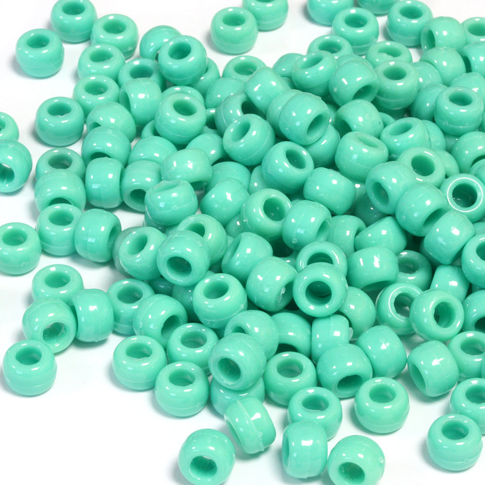 kids plastic turquoise coloured  pony beads with large holes