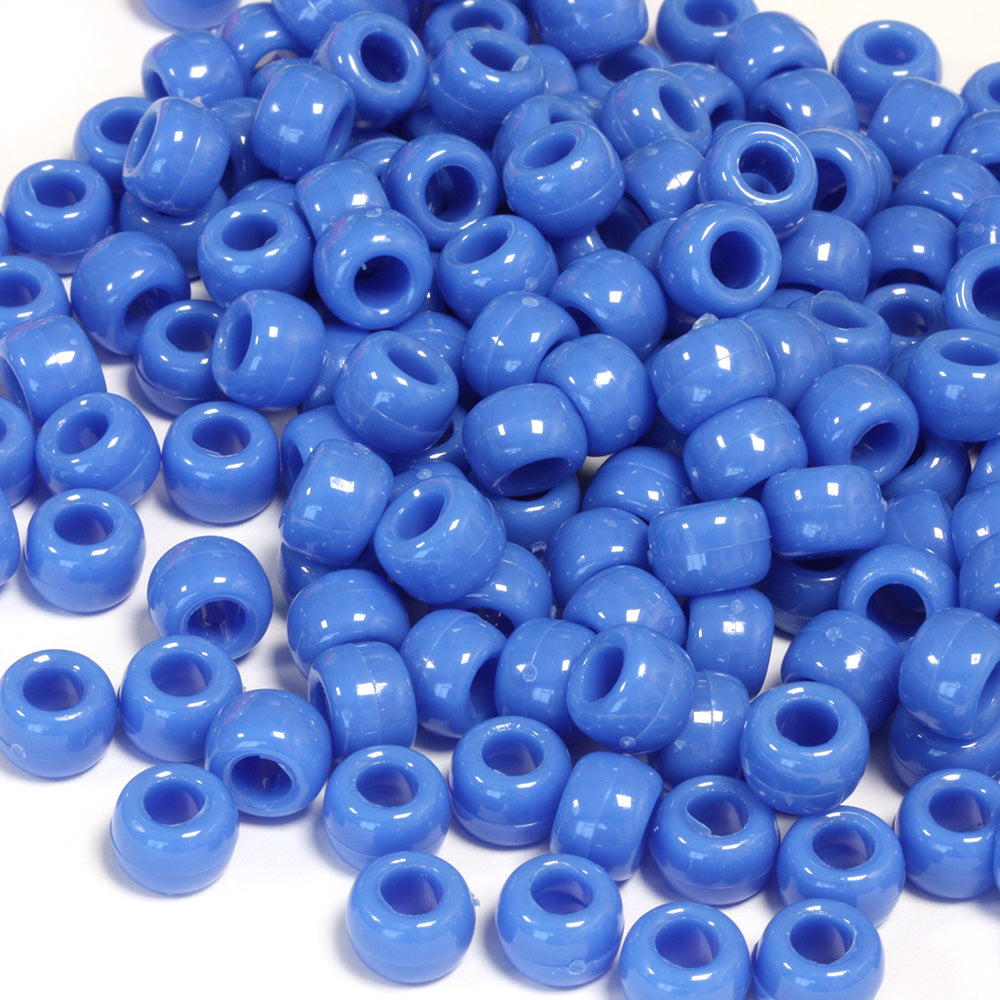 kids plastic blue coloured  pony beads with large holes