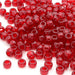 kids plastic transparent red coloured  pony beads with large holes