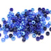 kids plastic mix of Blue pony beads with large holes