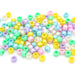 kids plastic mix of spring coloured  pony beads with large holes