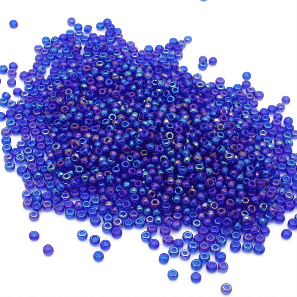 Rainbow Czech Royal Blue Glass Rocaille/Seed 8/0-Pack of 100g