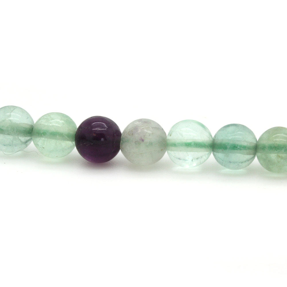 Rainbow Fluorite 6mm Smooth Round Beads - 35cm Strand