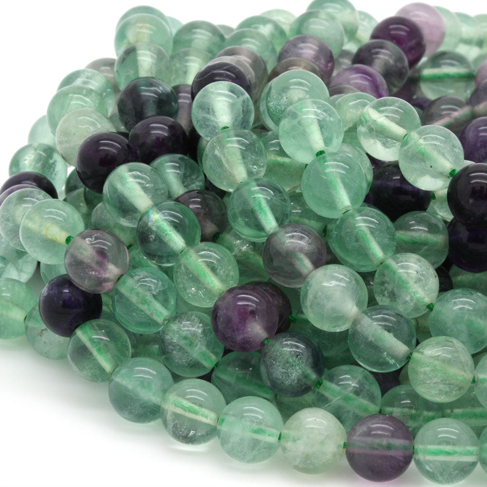 Rainbow Fluorite Rounds 8mm - 35cm Strand