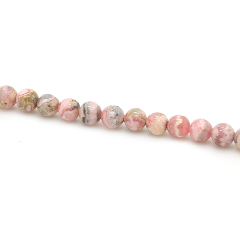 Rhodochrosite Rounds 4mm - 35cm Strand