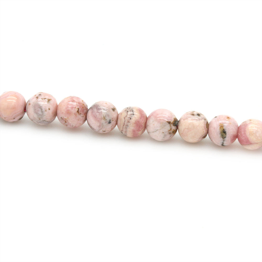 Rhodochrosite Rounds 6mm - 35cm Strand