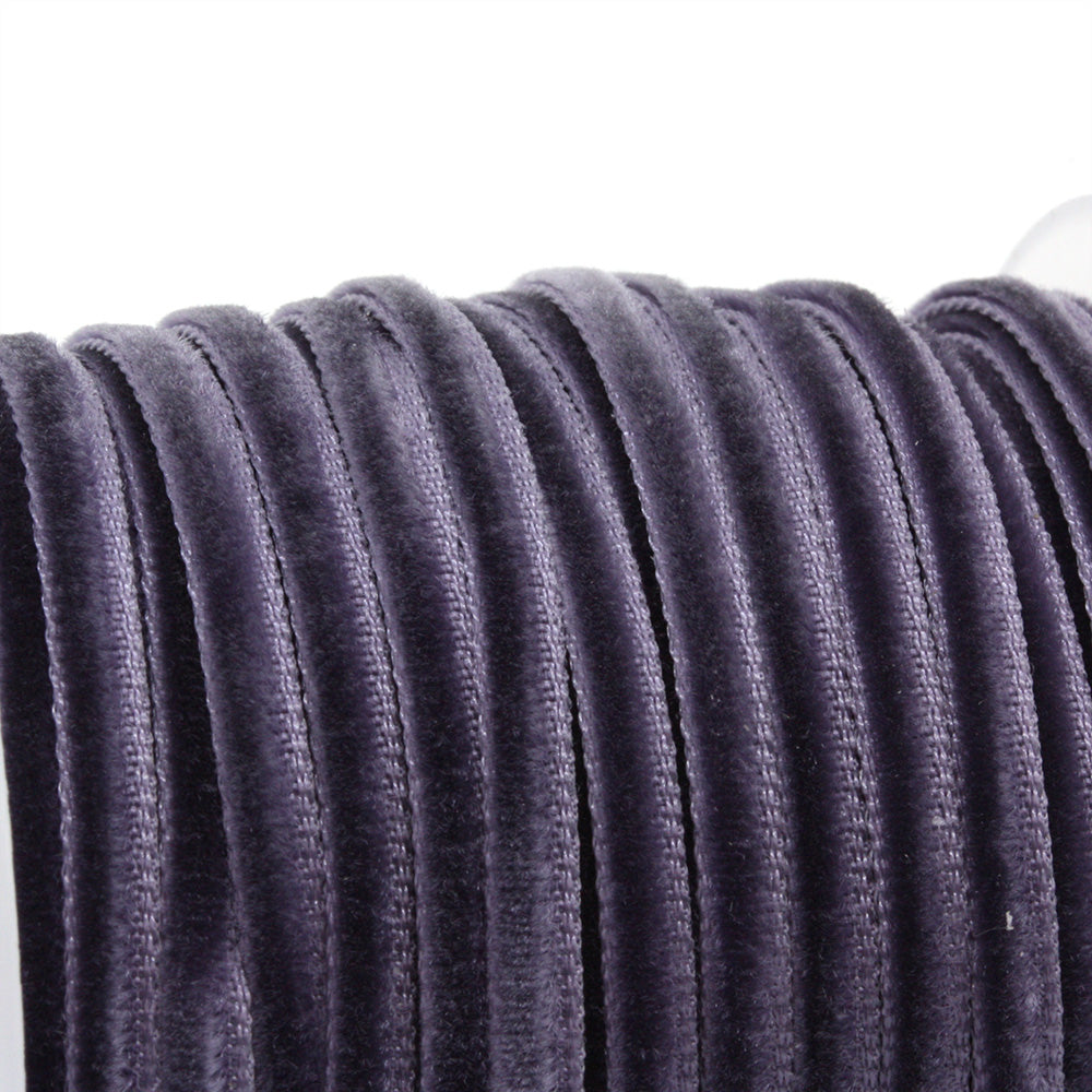 Velvet Ribbon Grey 4mm - Reel of 20yds