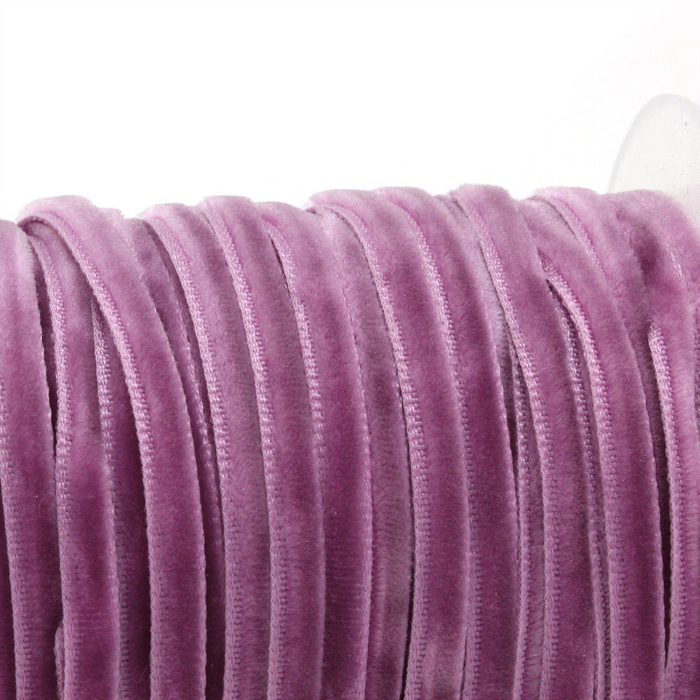 Velvet Ribbon Dark Purple 4mm - Reel of 20yds