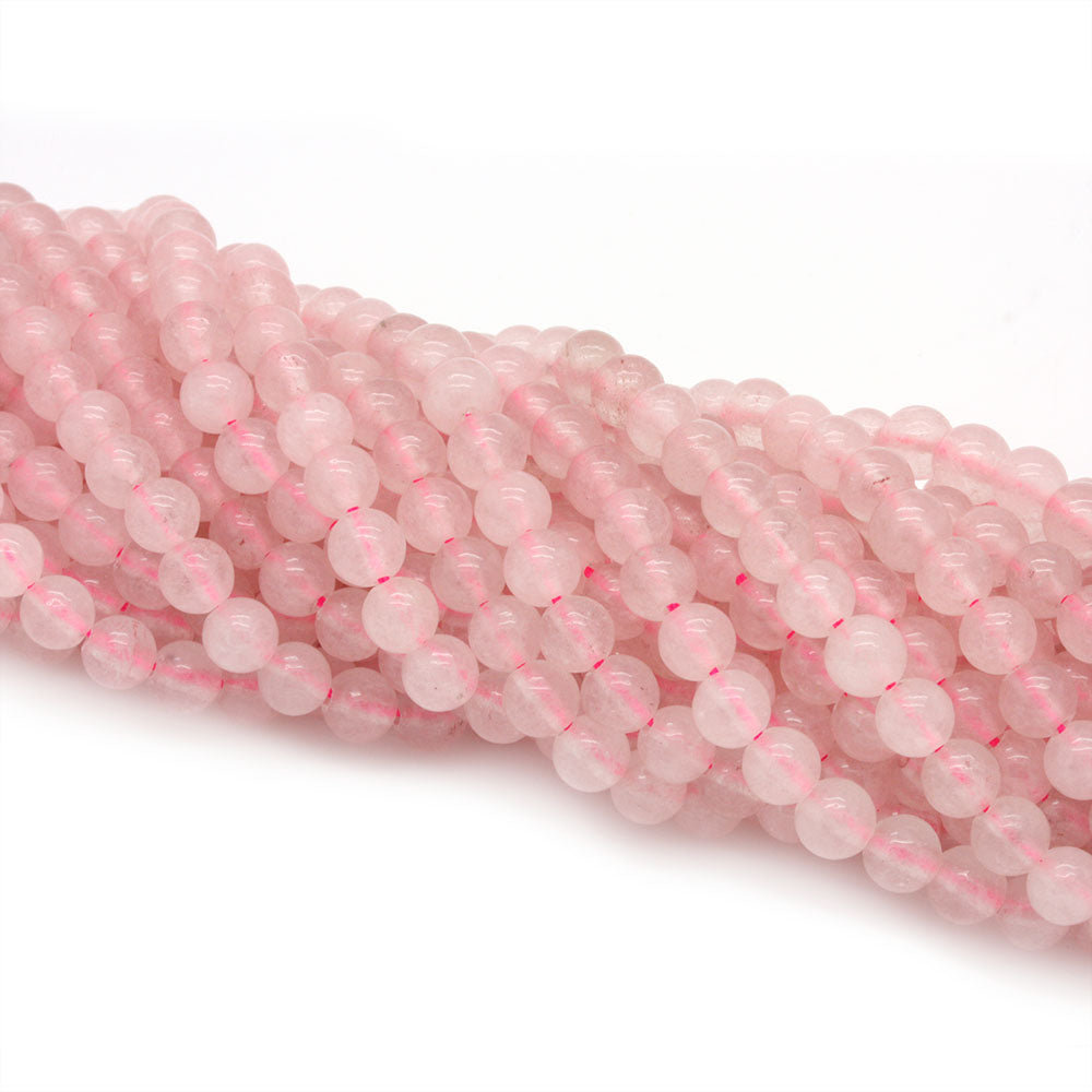 Rose Quartz Rounds 6mm - 35cm Strand