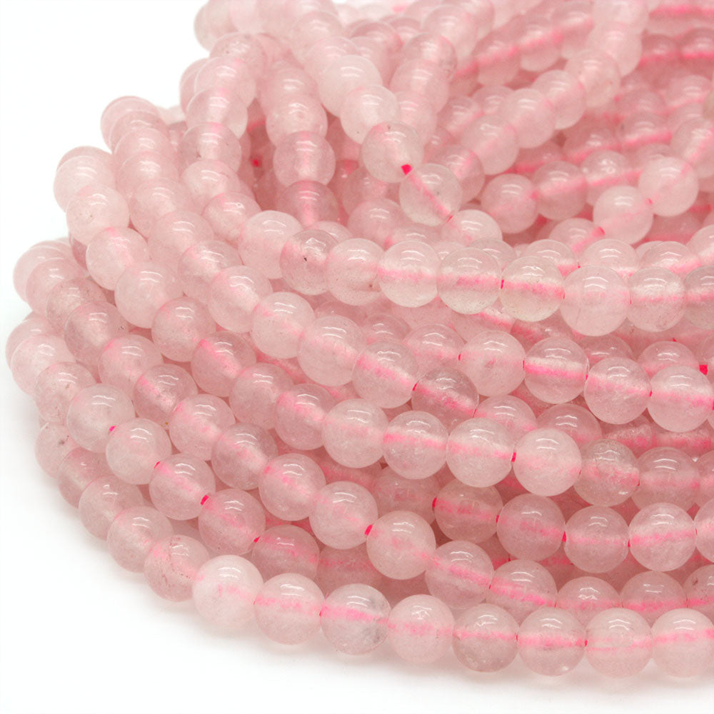 Rose Quartz Rounds 6mm - 35cm Strand