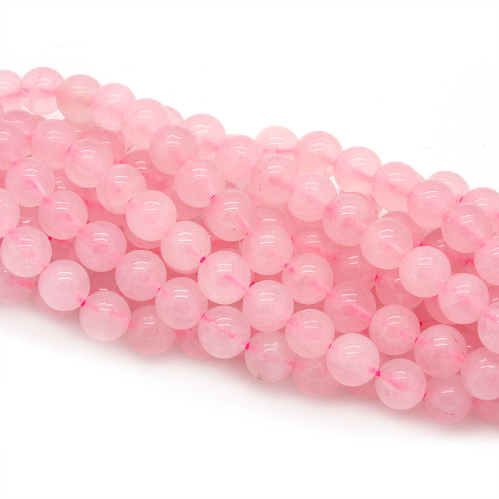 Rose Quartz Rounds 8mm - 35cm Strand