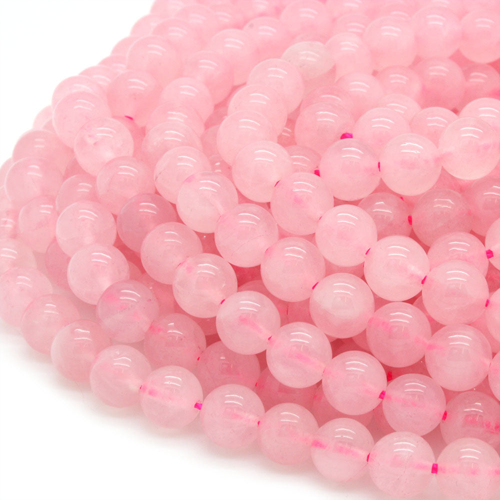 Rose Quartz Rounds 8mm - 35cm Strand