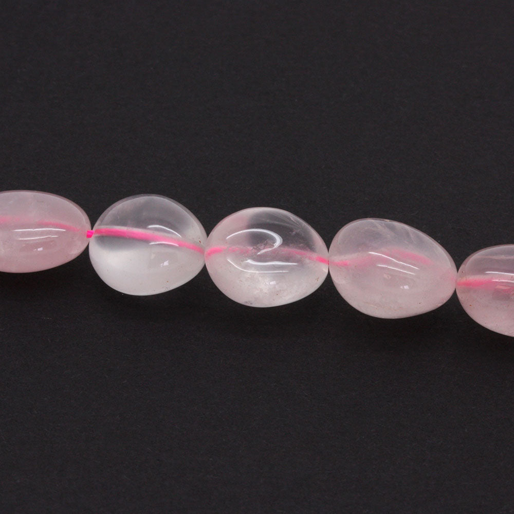 Rose Quartz Smooth Nuggets - 35cm Strand