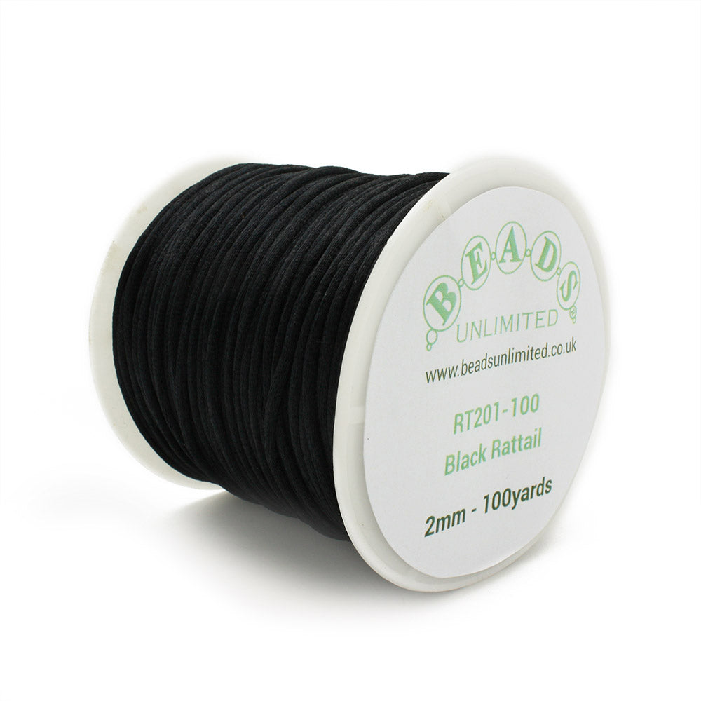 Black Rat Tail 2mm-Reel of 100yds