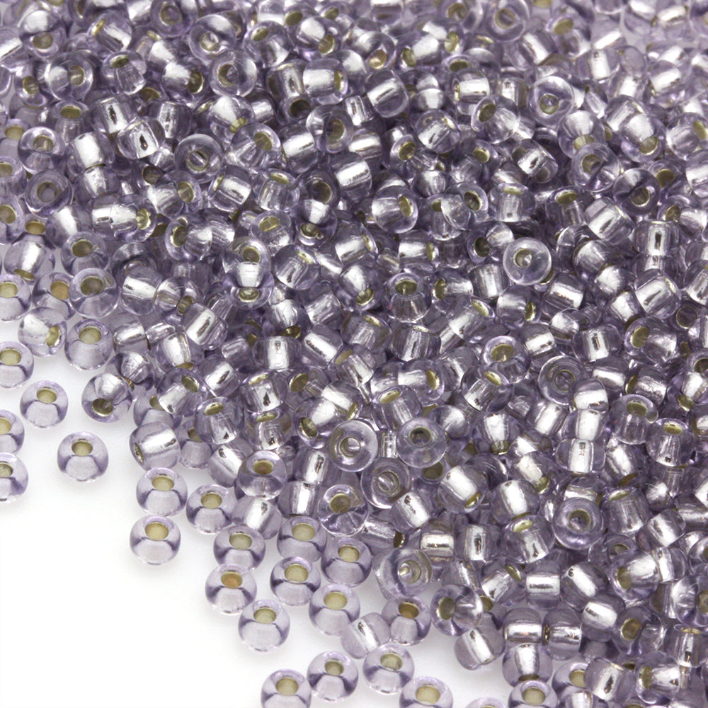 Silver Lined Czech Lilac Glass Rocaille/Seed 8/0 Pack of 5g