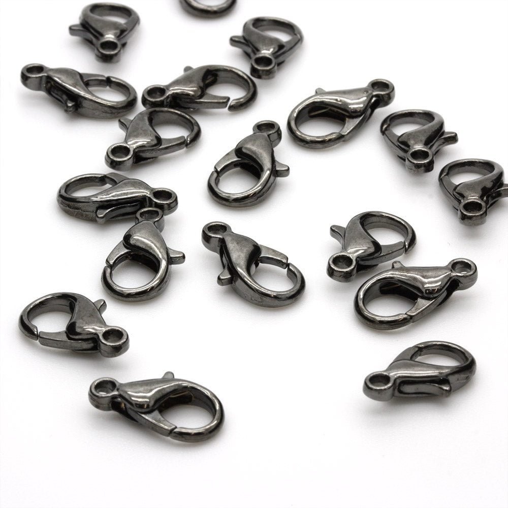 Trigger Clasp Large Black Antique 15mm-Pack of 20