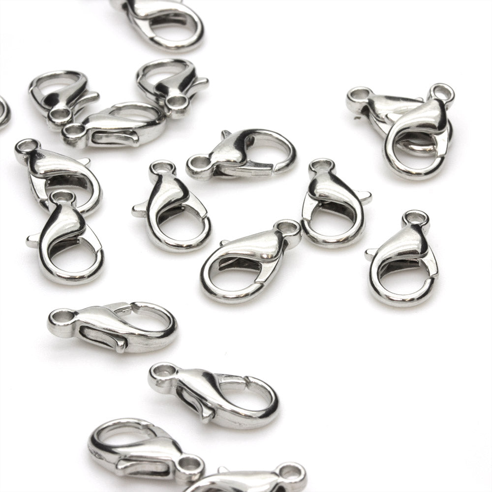 Trigger Clasp Large Silver Plated 15mm-Pack of 20