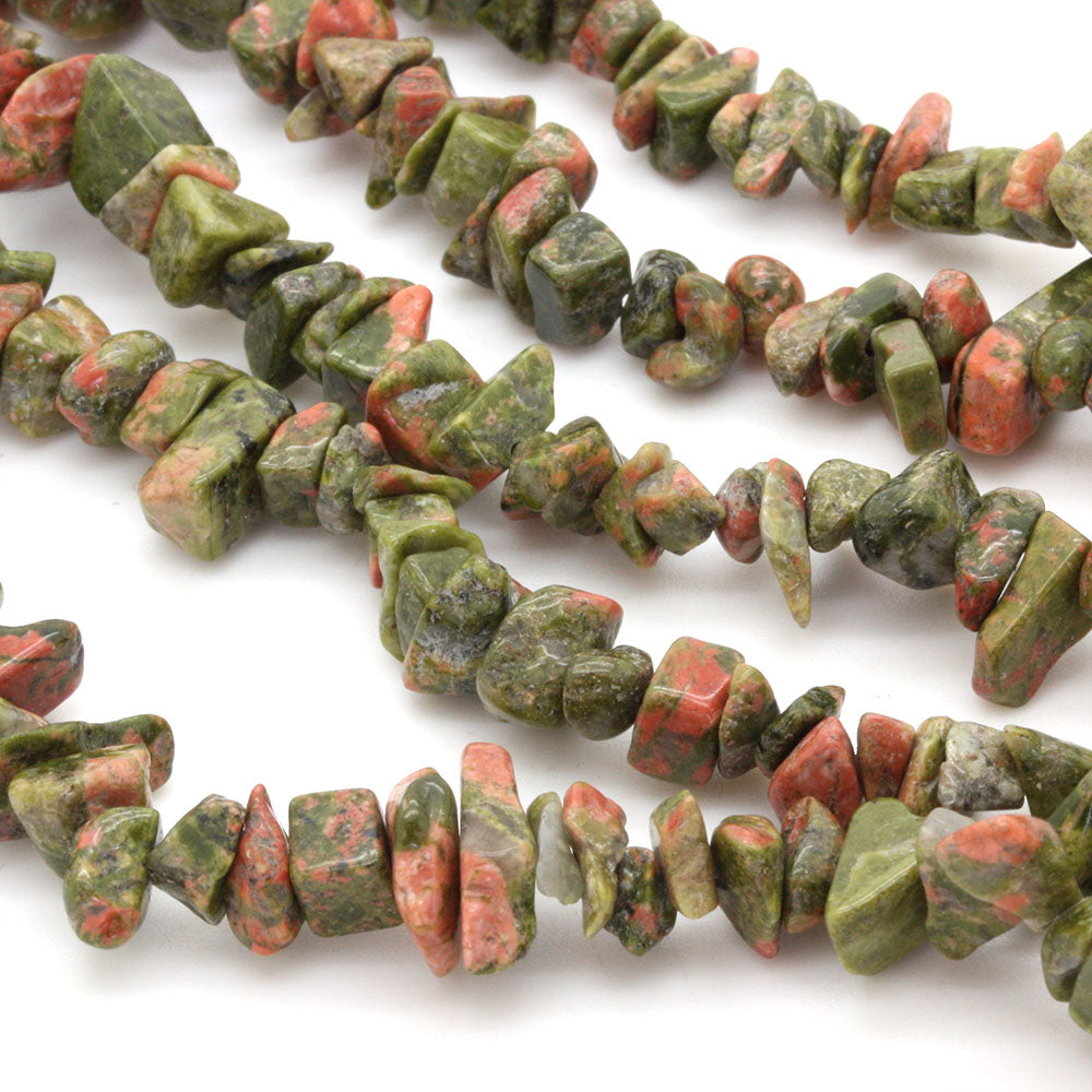 Unakite Chips - 80cm Strand