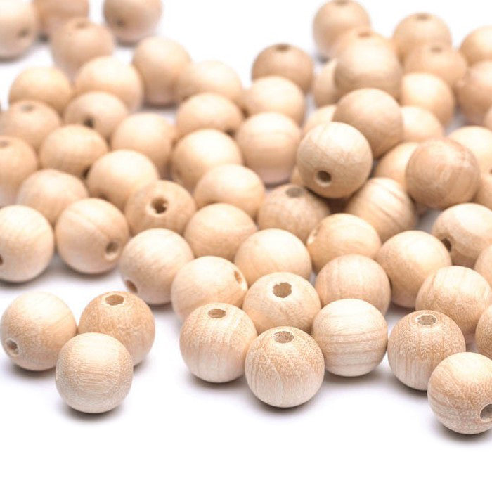 Unvarnished Natural Wood Round 12mm-Pack of 100