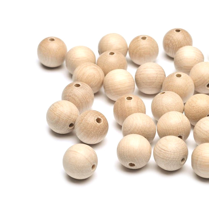 Unvarnished Natural Wood Round 15mm-Pack of 50