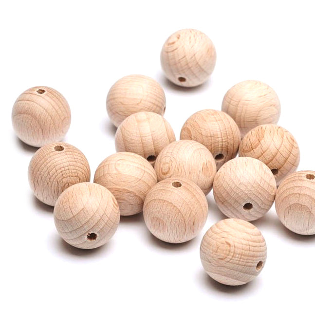 Unvarnished Natural Wood Round 22mm-Pack of 20