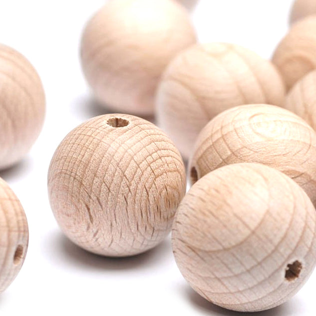 Unvarnished Natural Wood Round 22mm-Pack of 20