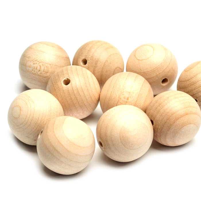 Unvarnished Natural Wood Round 25mm-Pack of 10