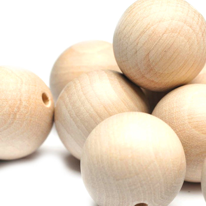 Unvarnished Natural Wood Round 25mm-Pack of 10