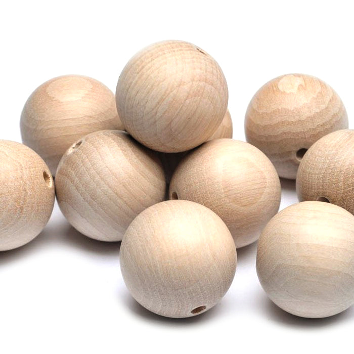 Unvarnished Natural Wood Round 30mm-Pack of 10